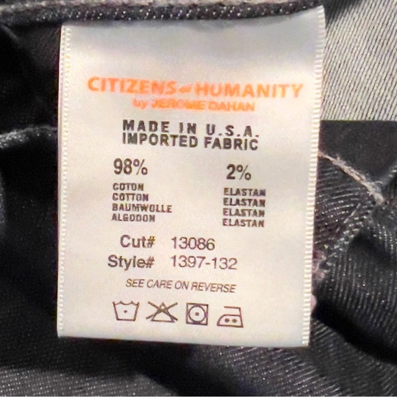 EUC CitIzens of Humanity Hutton Size 31 Medium Rise Wide Leg Dark Wash - Picture 16 of 16